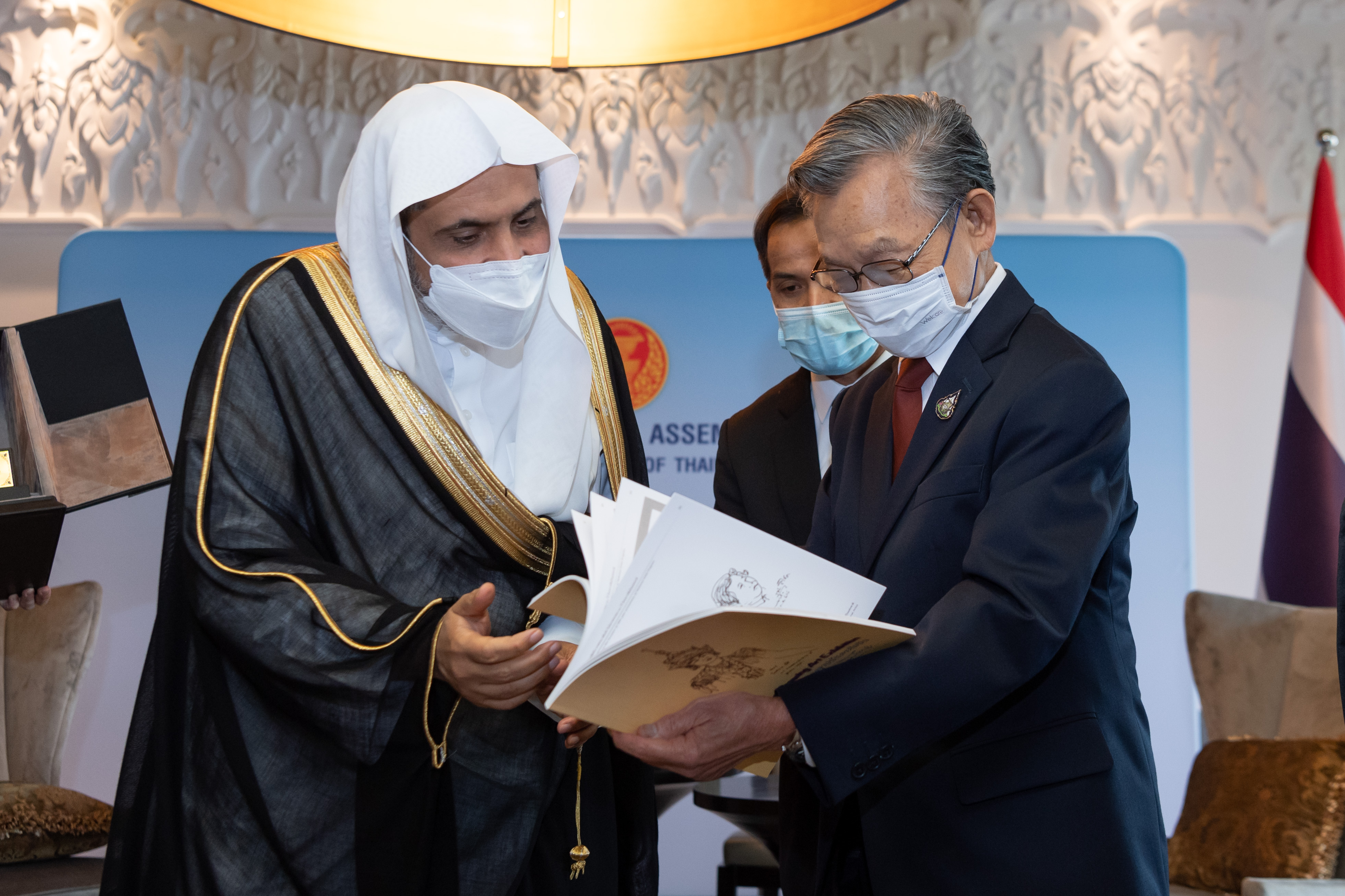 Chuan Leekpai, actuel président du Parlement de Thaïlande et ancien Premier ministre a reçu Mohammad Alissa