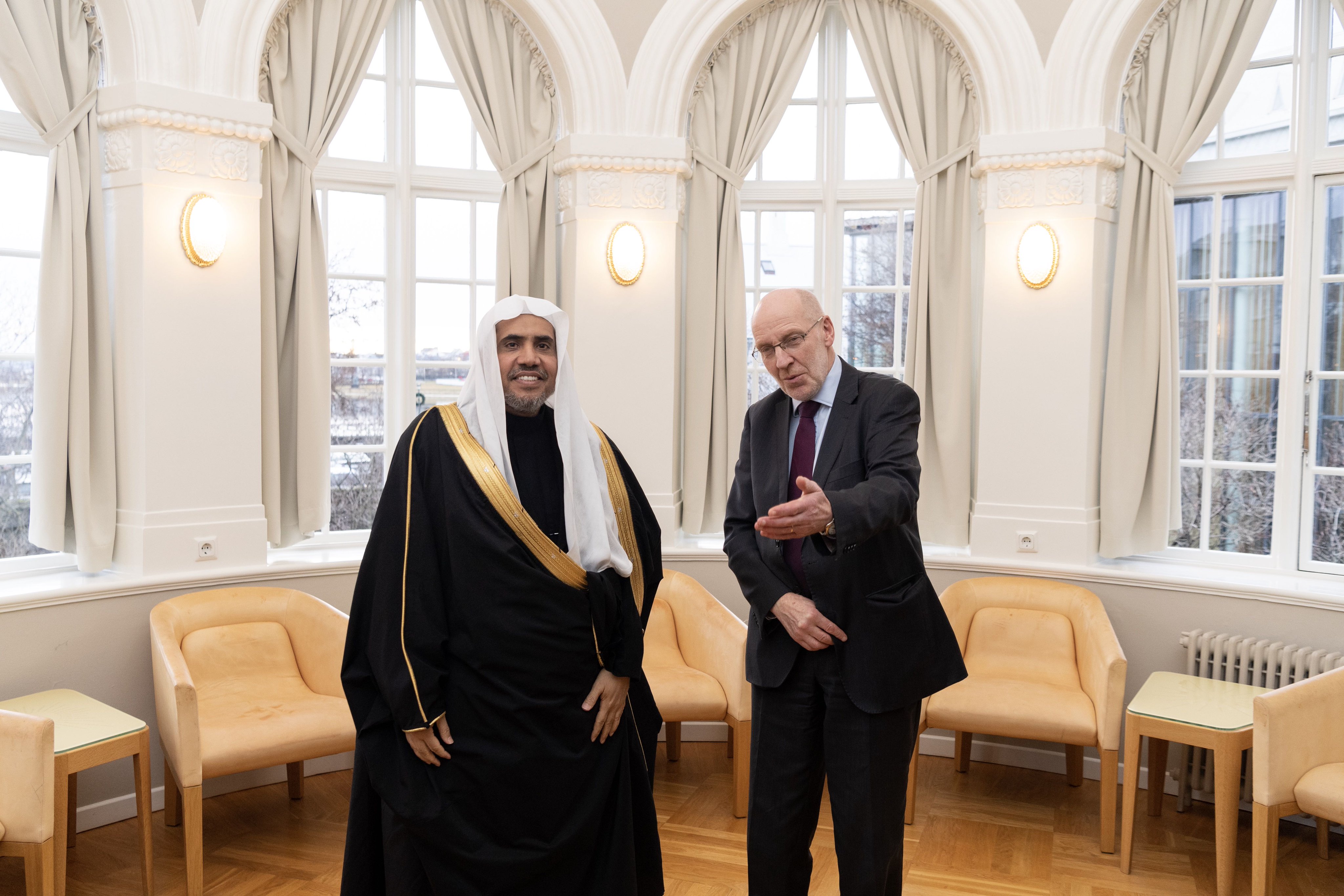 His Excellency Dr. Mohammad Alissa met with Speaker of the Icelandic Parliament Steingrímur Jóhann Sigfússon