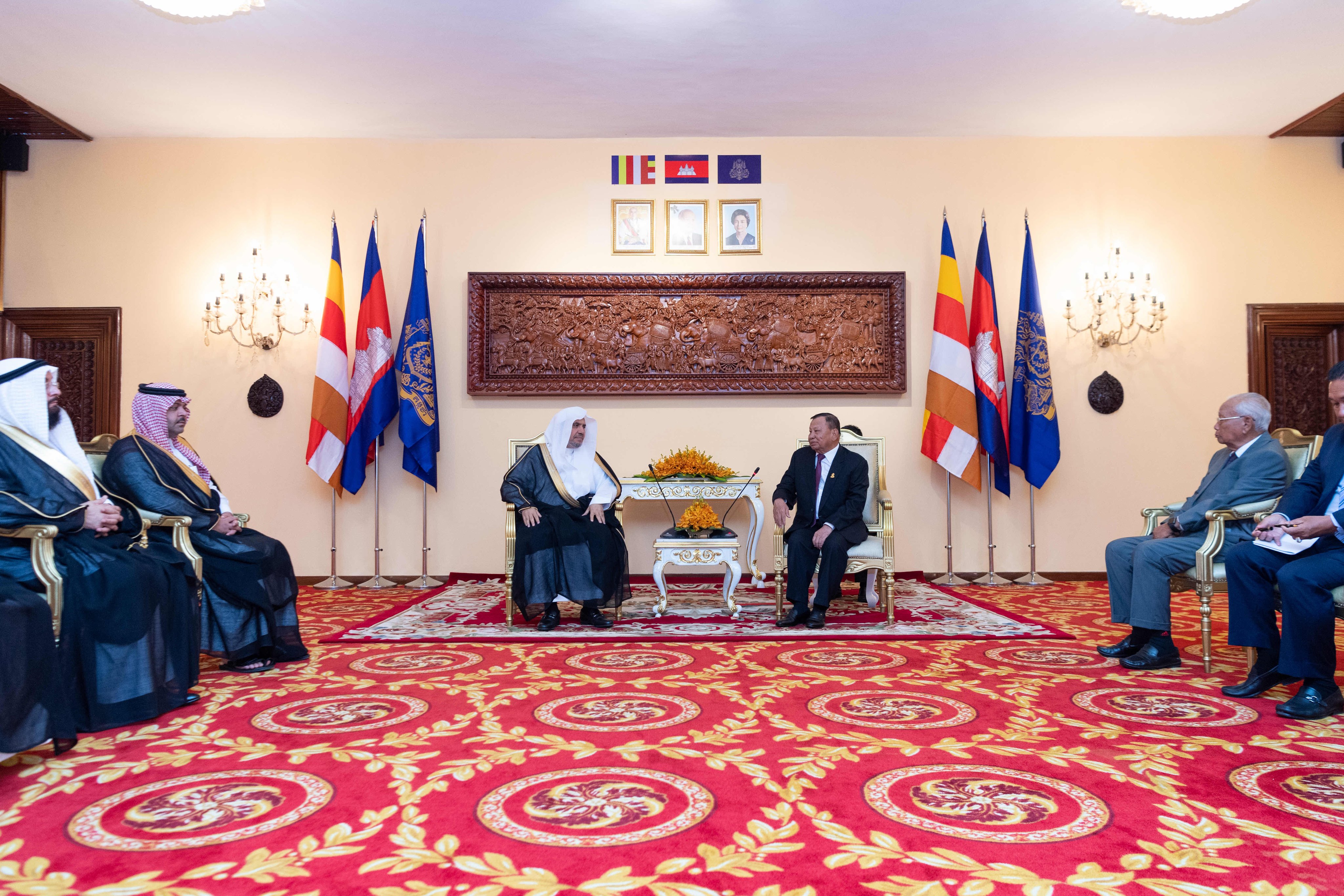 Dr. Mohammad Alissa met with the President of the Cambodian Senate Mr. Say Chhum and several senators