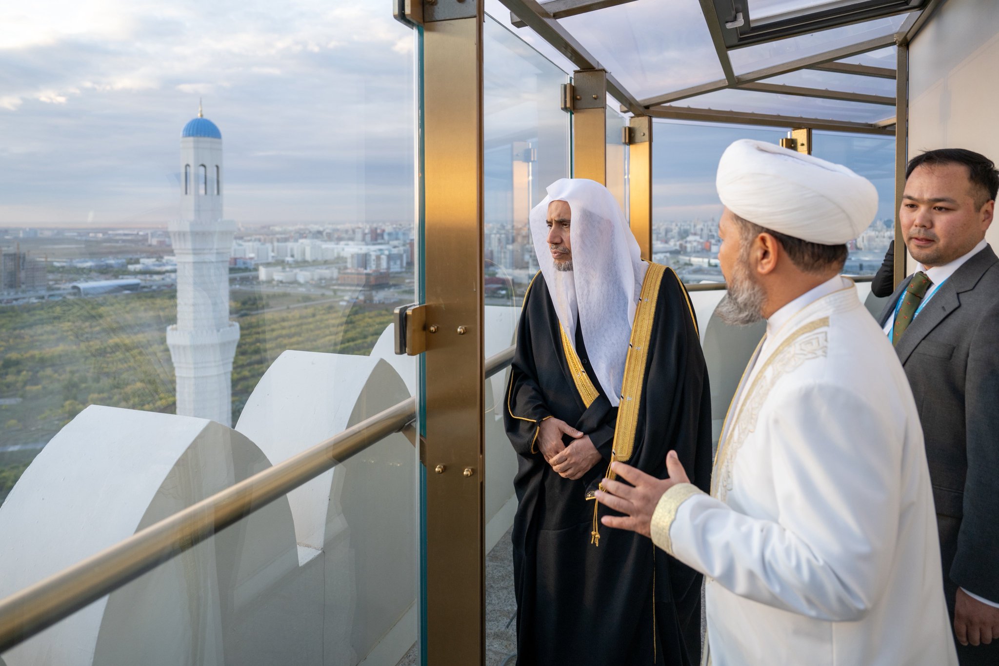 One of the largest mosques in the world—and the largest in Central Asia—with a capacity of approximately 300,000 worshippers, including its courtyards.
