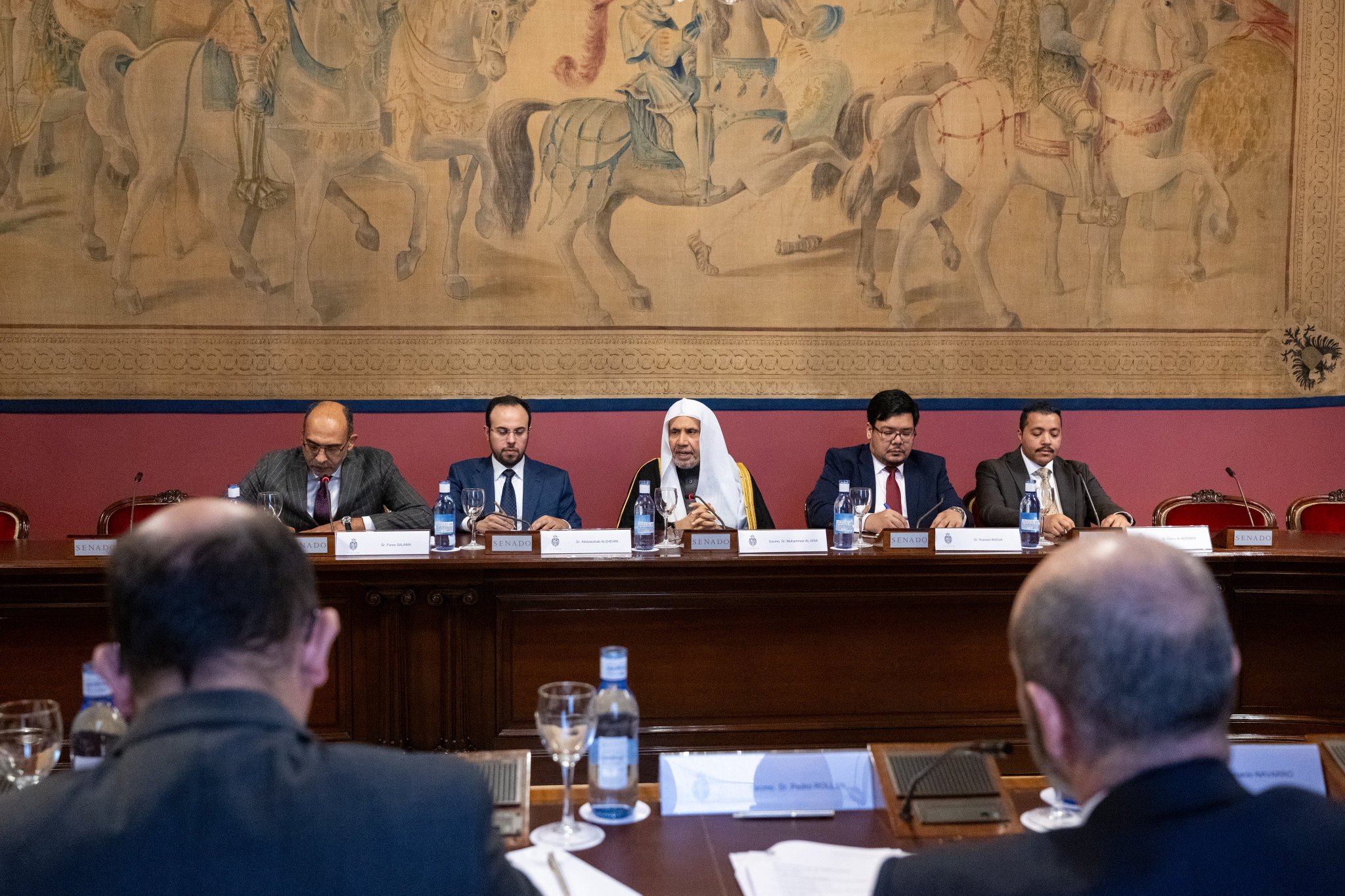 The President of the Senate of Spain Receives the Secretary-General of the Muslim World League
