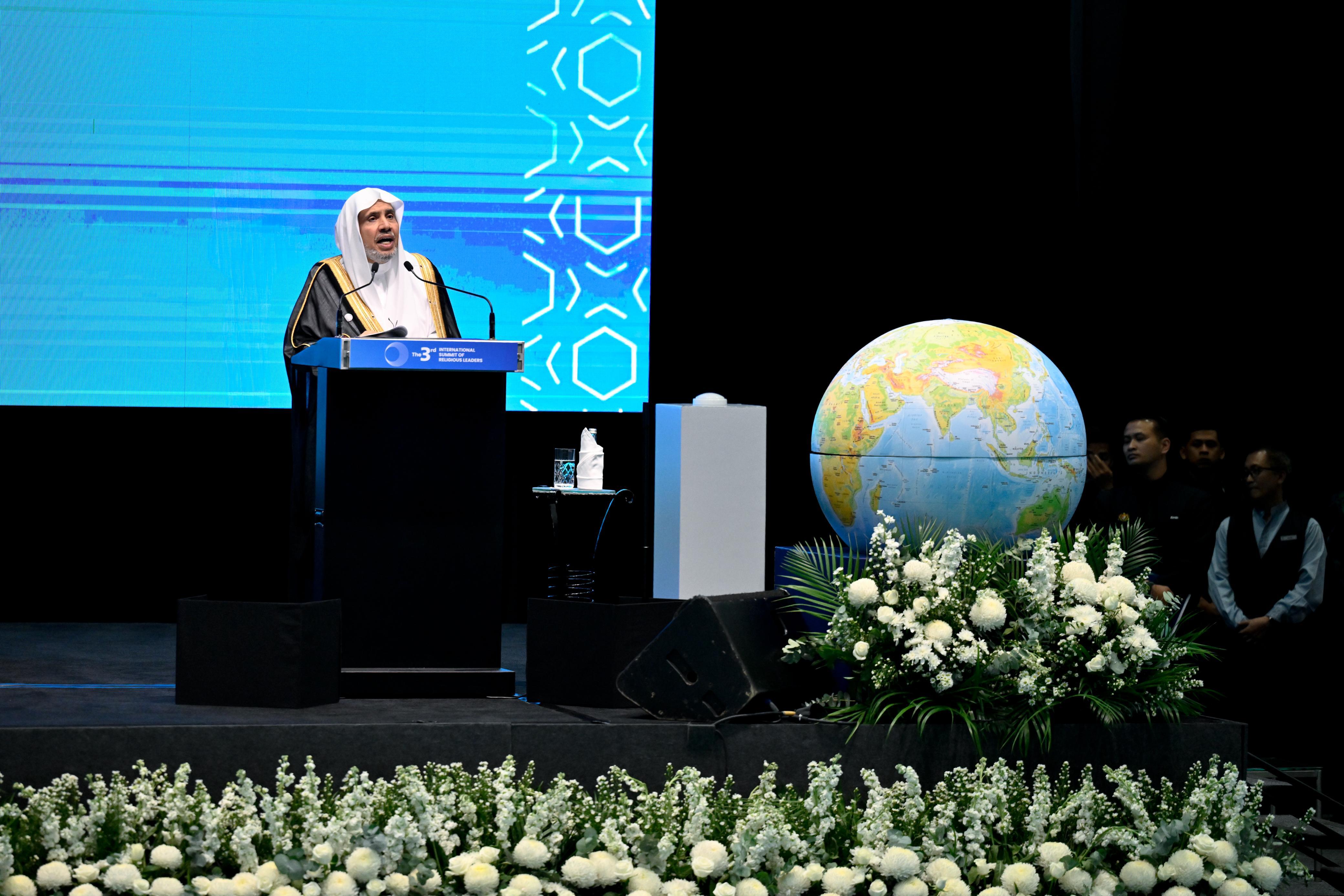 Secretary-General of the Muslim World League Delivers Opening Address at the Third International Summit of Religious Leaders in Kuala Lumpur