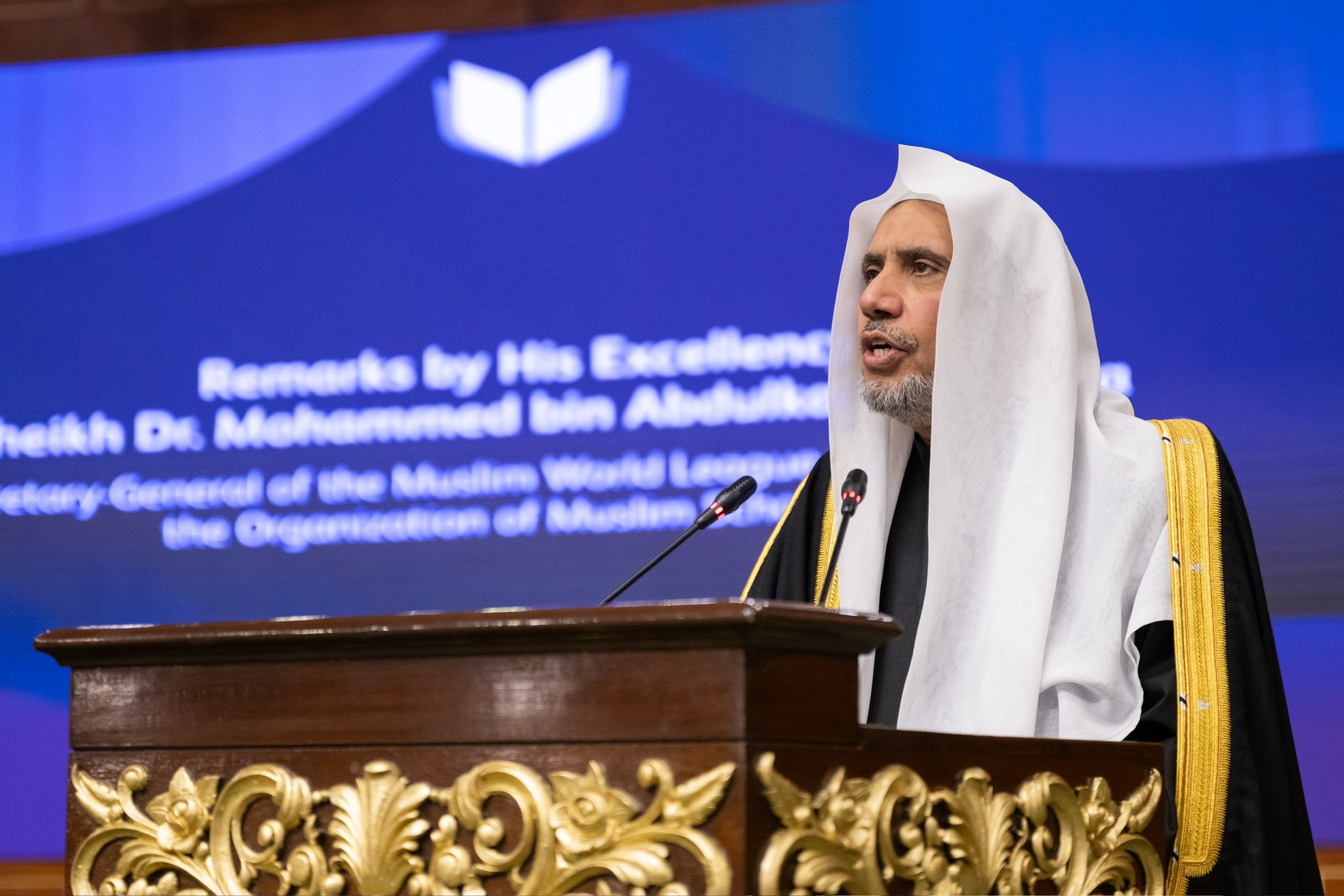 Secretary General, President Organization of Muslim Scholars Sheikh Mohammed Al-Issa at the launch of #GirlsEducation in Muslim Societies conference from Pakistan's capital Islamabad: