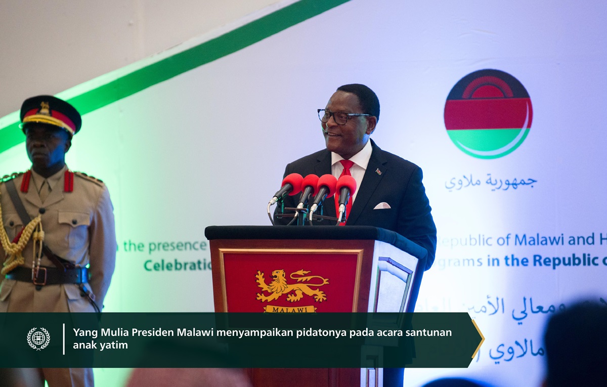 Sebagai penghormatan terhadap 6 ribu anak yatim yang diasuh oleh LMD.. Liga Muslim Dunia merayakan programnya yang ditujukan untuk anak-anak yatim di Republik Malawi, dengan kehadiran Yang Mulia Presiden
