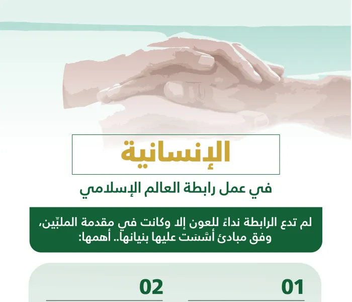 مبادئ إنسانية تُشكل بوصلة عمل رابطة العالم الإسلامي‬⁩ حول العالم :