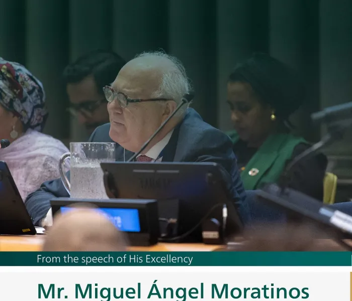 Highlights from the speech of His Excellency Mr. Miguel Ángel Moratinos, High Representative for the United Nations Alliance of Civilizations, at the launch of the MWL initiative on Building Bridges between East and West at the UN headquarters in New York