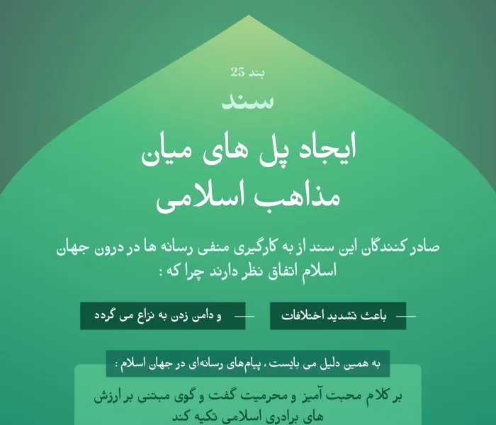 رسانه و تقویت اختلافات در درون اسلام: مشکل و راه حل آن در «سند ایجاد پل های میان مذاهب اسلامی»