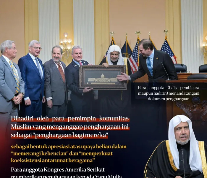 Sebuah penghargaan istimewa diberikan di Kongres Amerika Serikat, yang oleh para pimpinan komunitas Muslim setempat disebut sebagai “penghargaan bagi mereka.”