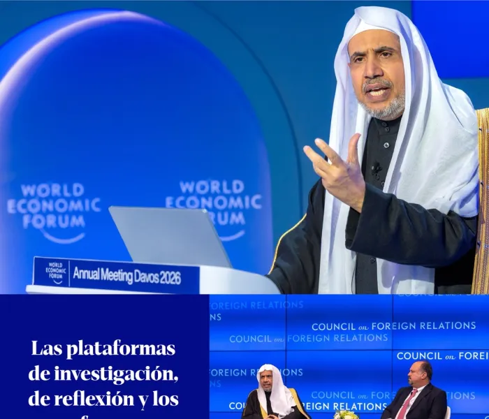 La Liga del Mundo Islamico mantiene su presencia activa en los más importantes centros de investigación y reflexión, así como en los foros internacionales, con un discurso islámico que traduce, por su nivel de competencia y su visión esclarecida