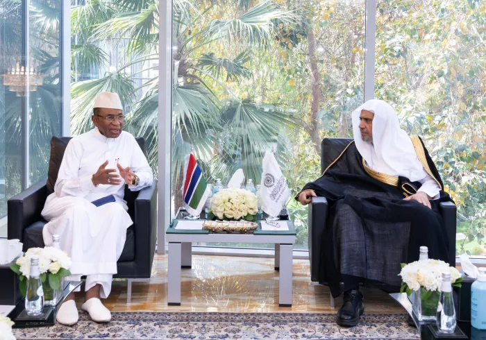 HE Sheikh Dr. Mohammad Al-issa, the SG of the MWL, met with HE Amb. Omar Gibril, the Ambassador of the Republic of the Gambia to KSA
