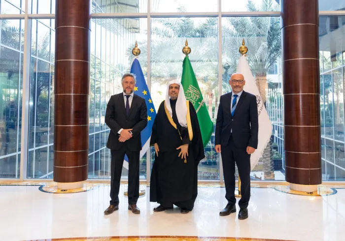 H.E. Dr. Mohammad Alissa hosted the Ambassador of the European Union to the Kingdom of Saudi Arabia, Mr. Patrick Simonet, in the presence of his deputy