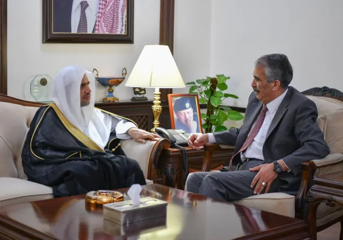 معالي وزير الداخلية الأردني الأستاذ سمير المبيّضين يلتقي في العاصمة عمان معالي الأمين العام لرابطة العالم الإسلامي الشيخ الدكتور محمد العيسى