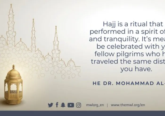 On behalf of the Muslim World League, our Secretary General, HE Mohammed AlIssa wishes you a blessed Eidal Adha Eid Mubarak