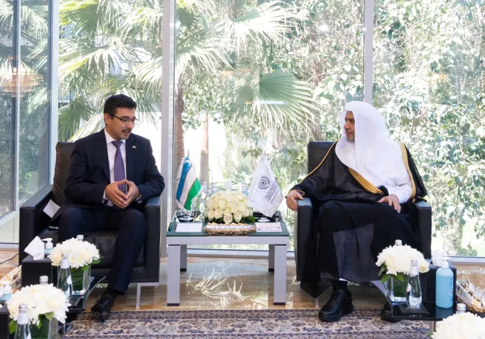 HE Dr. Mohammad Al-issa , Secretary General of the MWL, met with HE Mr. Ulugbek Maksudov, the Ambassador of Uzbekistan to the KSA.