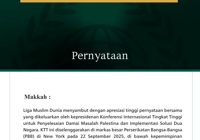 Pernyataan dari Liga Muslim Dunia: