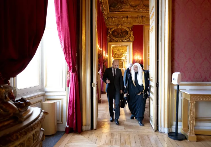 As part of an official visit, His Excellency Sheikh Dr.Mohammed Al-issa  , Secretary-General of the MWL and Chairman of the Organization of Muslim Scholars, met with His Excellency Mr. Jean-Noël Barrot, Minister of Foreign Affairs of France.