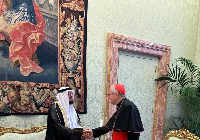 His Excellency Dr. Abdulaziz Sarhan, Advisor and Coordinating Commissioner of the Muslim World League to the Vatican, offered condolences in person on the passing of Pope Francis
