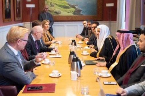 HE Dr. Mohammad Alissa met with Steingrímur J. Sigfússon, the Speaker of the Icelandic Parliament and discussed the importance of. peaceful coexistence among religions at Althingi, the oldest surviving parliament in the world