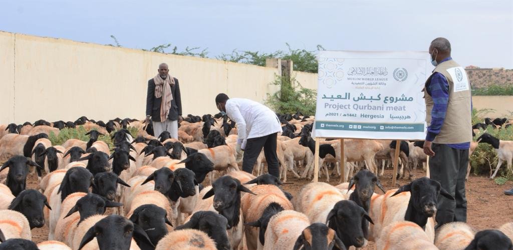 ‫رابطہ عالم اسلامی‬ کرونا سے متاثرہ ضرورت مند اور محتاجین کے لئے قربانی کے منصوبے کے ذریعے امداد جاری رکھے ہوئی ہے