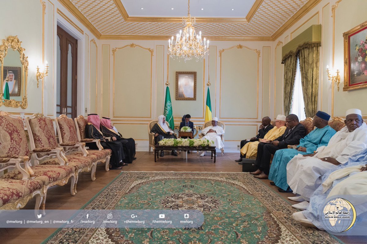 His Excellence the Malian President met His Excellecy the Secretary General of the Muslim World League this morning in Riyadh