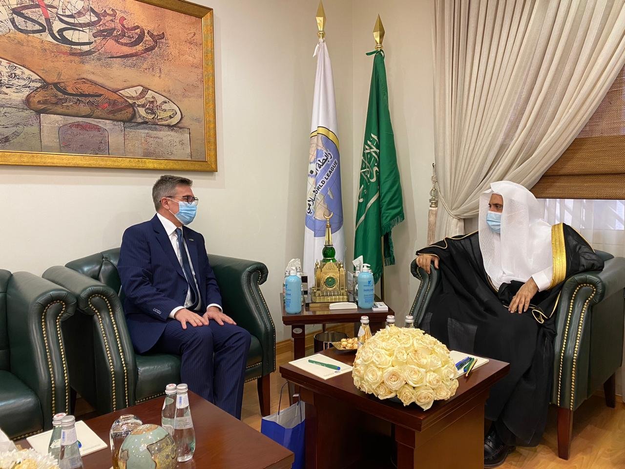 Dr. Mohammad Alissa hosted several ambassadors at the Muslim World League headquarters