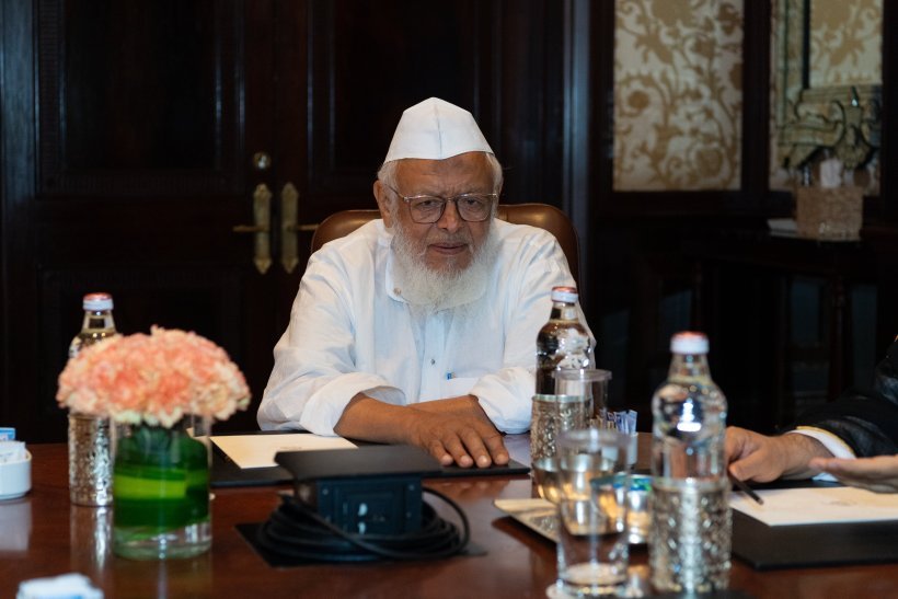 Le Secrétaire Général, Président de l'Organisation des savants musulmans, cheikh Mohammad Alissa a reçu à New Delhi, le président de l’Organisation des savants  indiens, cheikh Arshad Madani