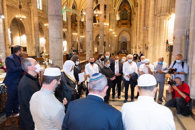Yesterday HE Dr. Mohammad Alissa visited the Nice Cathedral, which was subjected to a terrorist attack in October of last year