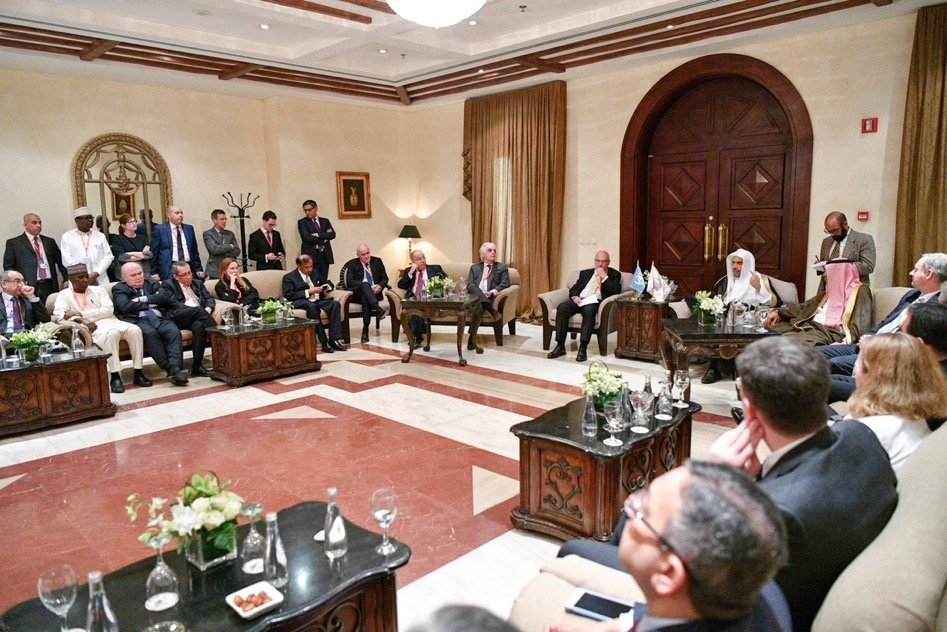 Photos of the meeting of H.E. Dr. Mohammed Al-Issa, the Secretary-General of the Muslim World League, with the Advisory Board of the UN Counter-Terrorism Centre held in Riyadh.