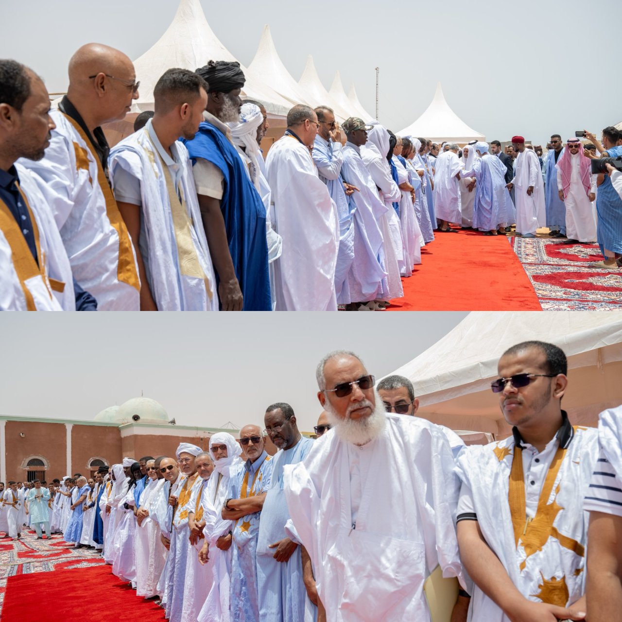Hoy, durante el sermón del viernes en Nuakchot, precedido por una gran recepción académica: el Sheij Mohammed Alissa pronunció el sermón y dirigió la oración en presencia de altos responsables religiosos y numerosos fieles.