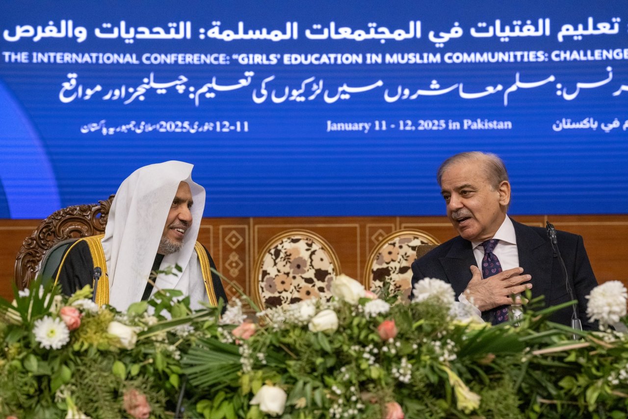 Secretary General, President Organization of Muslim Scholars Sheikh Mohammed Al-Issa at the launch of #GirlsEducation in Muslim Societies conference from Pakistan's capital Islamabad: