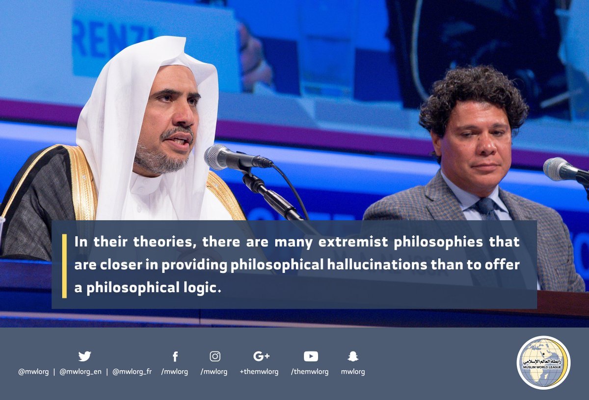 HE the MWL’s SG speaking about the Muslim World thru recommandation by the organizers of the largest world gathering in Rimini Italy