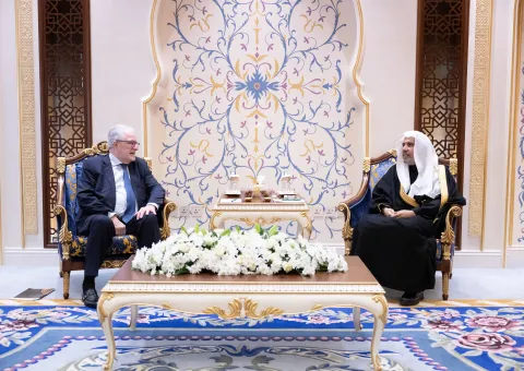 His Excellency Sheikh Dr. Mohammed Al-Issa, Secretary-General of the MWL and Chairman of the Organization of Muslim Scholars, met with a delegation from the European Coordination Council