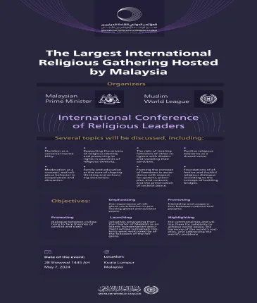 Organized by the Malaysian Prime Minister and the Muslim World League, The capital Kuala Lumpur hosts the International Conference of Religious Leaders.