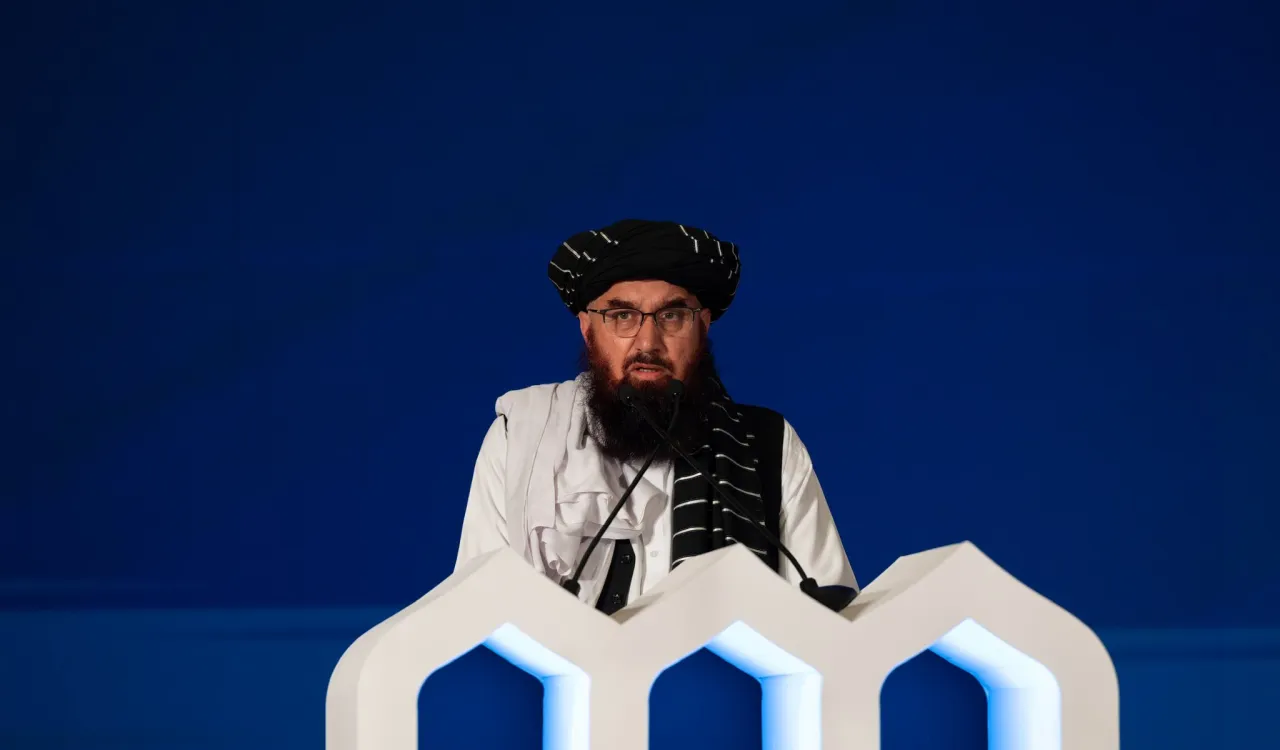 جناب وزیر دادگستری افغانستان، مولوی عبدالحکیم شرعی، در افتتاحیه دومین دوره کنفرانس ⁧‫ایجاد پل های ارتباطی میان مذاهب‬⁩ اسلامی: