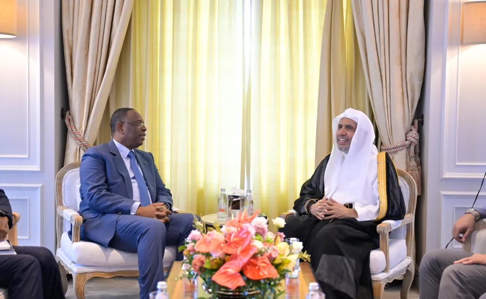 El sheij Mohammed Alissa , Secretario general de la Liga del Mundo Islámico y presidente del Consejo de Ulemas, recibió en su residencia de Nueva York al Sr. Macky Sall, ex presidente de la República de Senegal.