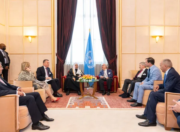 الأمم المتحدة‬⁩ عبر جامعتها للسلام تمنح درجة الدكتوراه الفخرية لمعالي الشيخ د. محمد العيسى‬⁩